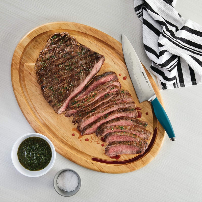 Rachael Ray Pantryware Wooden Cutting Board / Wooden Serving Board, Oval - 14 Inch, Brown - Image 2